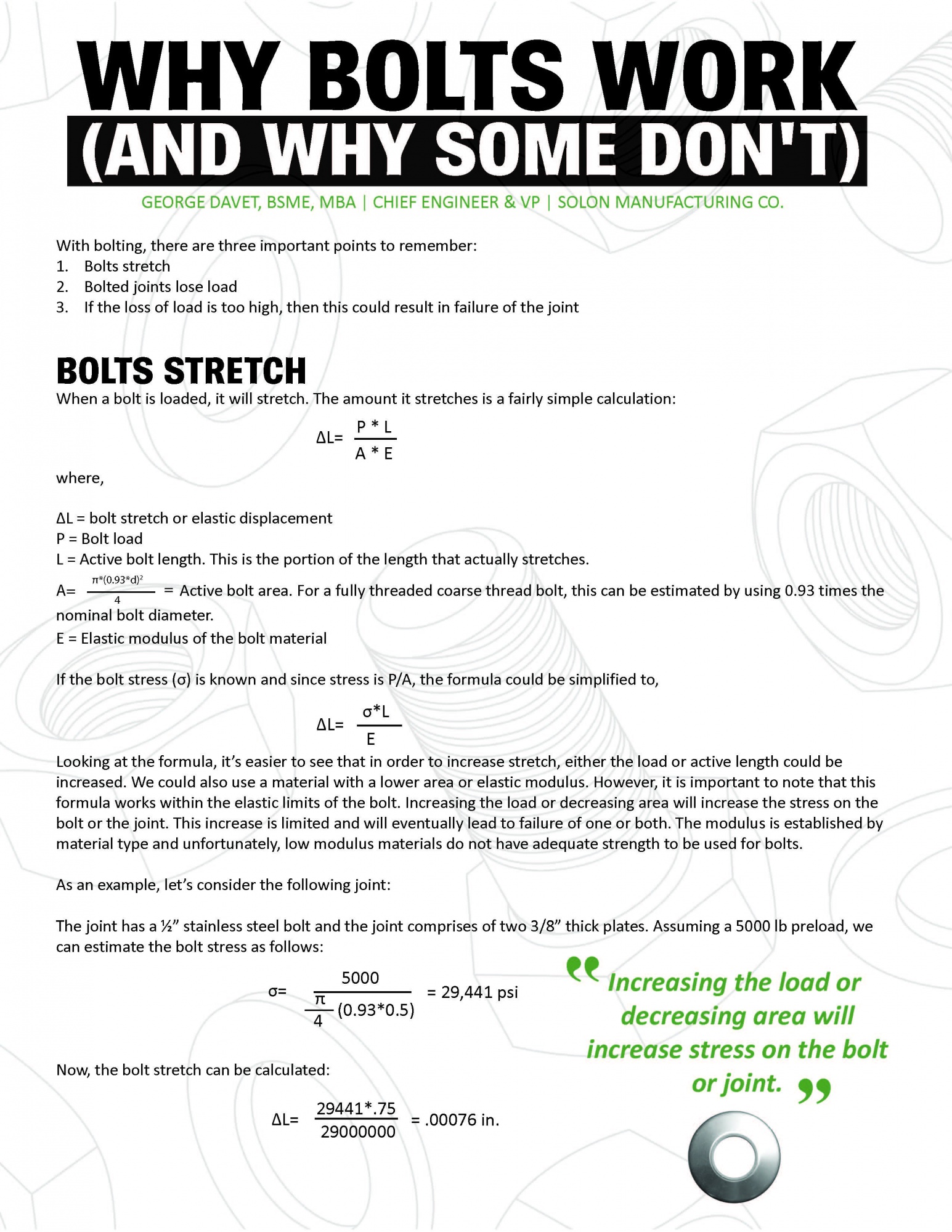 How a Bolt Works