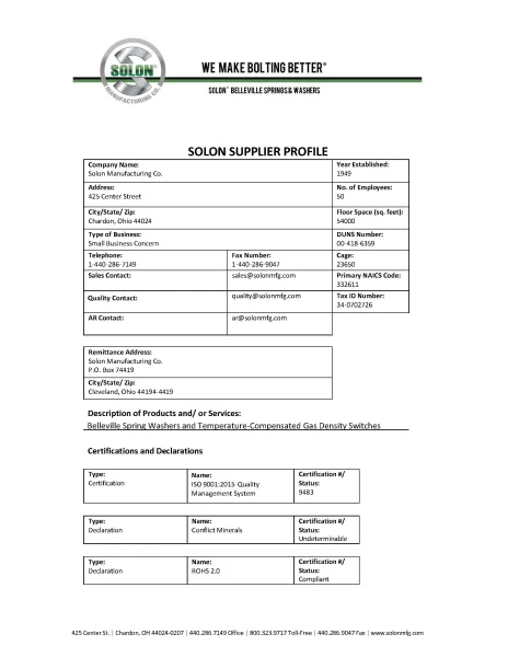 Solon Supplier Profile 4-1-24